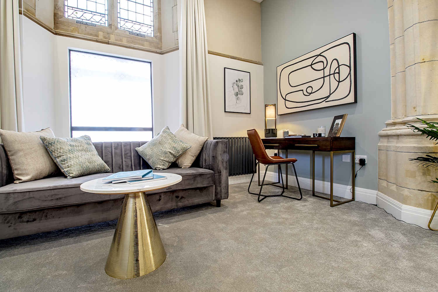Living area with coffee table